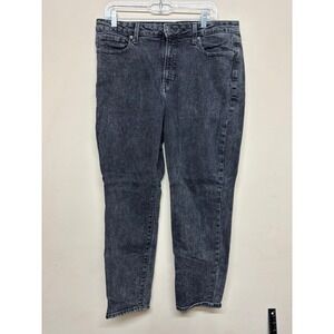 Old Navy High Rise OG Straight Jeans Women's Size 14 Dark Wash Denim Mom Jean